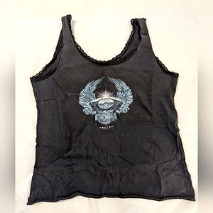 Vintage Harley Davidson Tank, Black Heaven